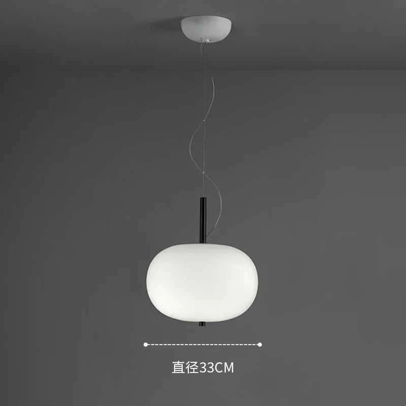 lustre nordique en verre avec suspension led pour décoration - vue 8 sur 12