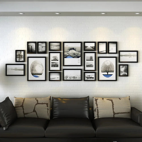 ensemble de cadres photo créatifs pour décoration moderne - vue 3 sur 8