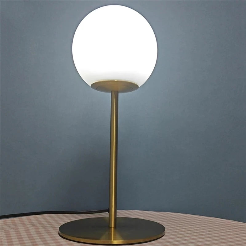 lampe de table moderne créative en verre led nordique - vue 5 sur 7