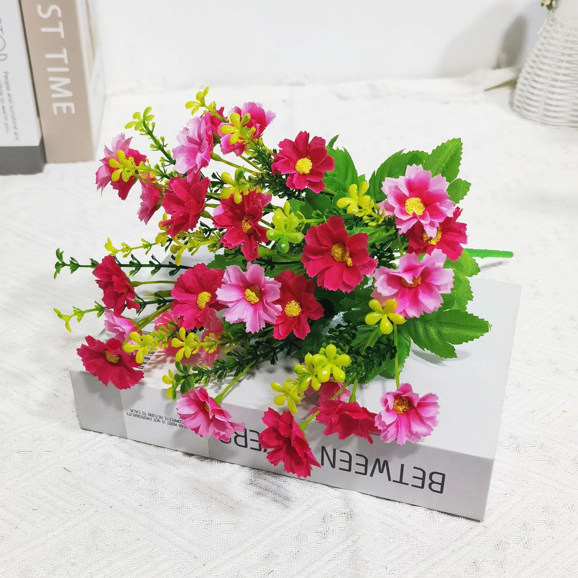 lot de fleurs artificielles résistantes aux uv pour décoration extérieure - vue 10 sur 16
