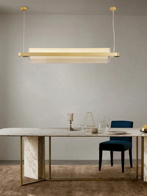 lustre minimaliste long pour restaurant café ou bureau créatif - vue 2 sur 7