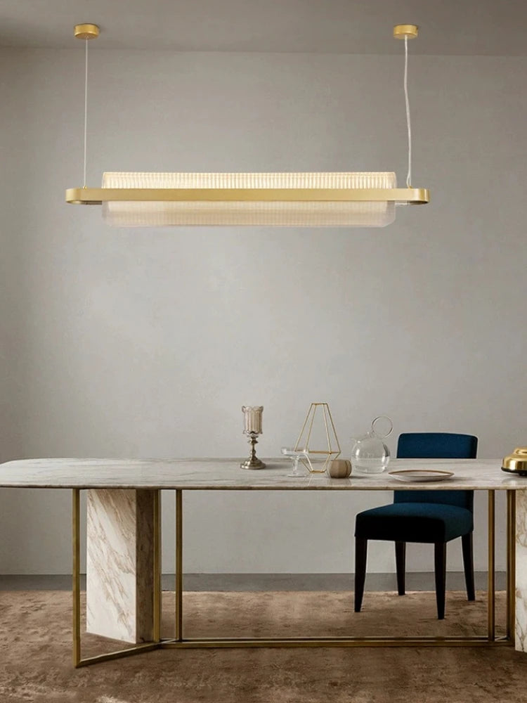 lustre minimaliste long pour restaurant café ou bureau créatif - vue 2 sur 7