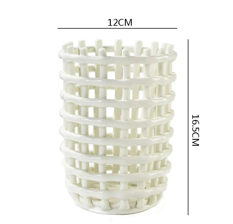 panier de rangement en céramique pour fruits et ustensiles de cuisine - vue 16 sur 21