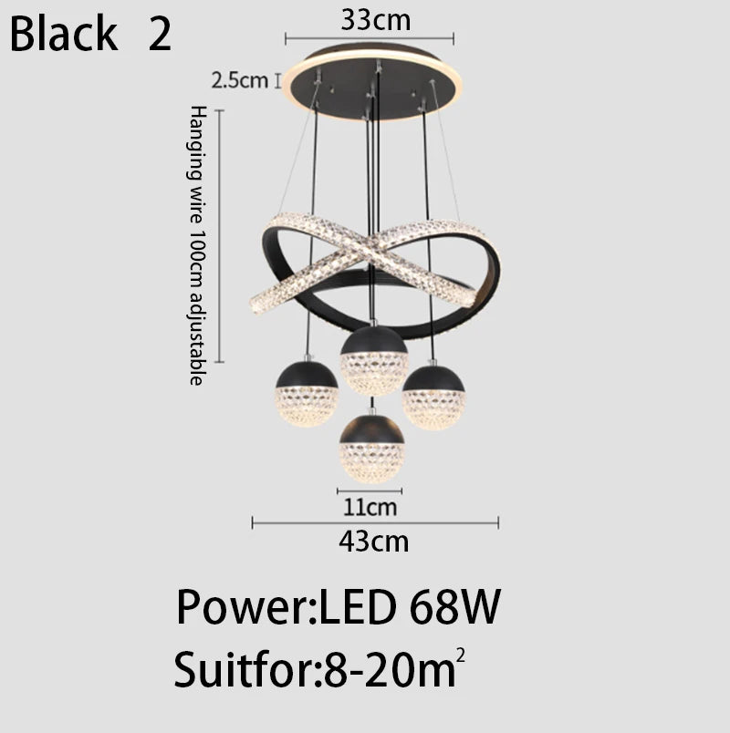 suspension moderne lumineuse pour restaurant bar ou appartement - vue 10 sur 10