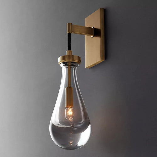 Style rétro luxe goutte d'eau applique éclairage intérieur LED moderne noir corde applique décoration de la maison salon chambre - vue 4 sur 6