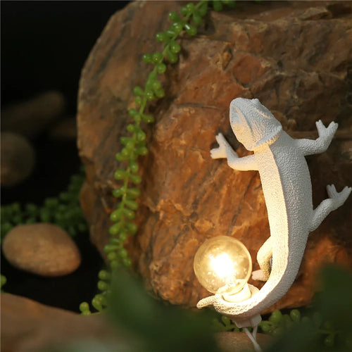 veilleuse lézard nordique lampe décorative moderne en résine - vue 3 sur 11