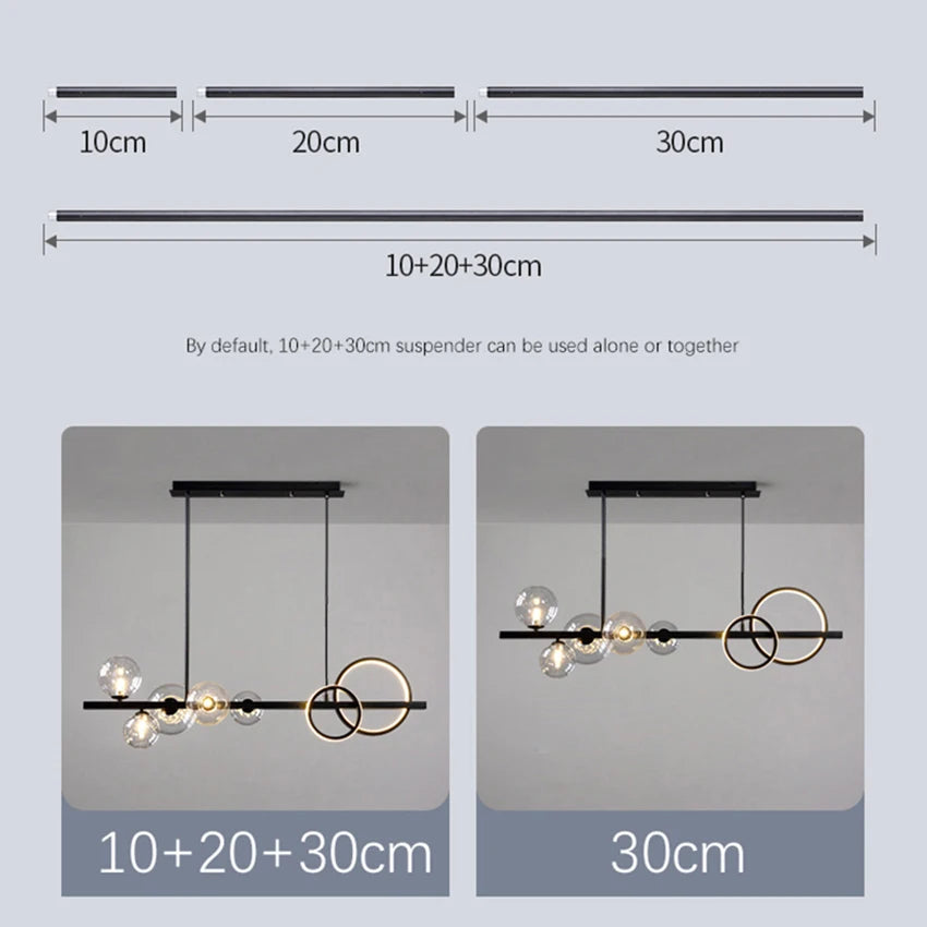 lustre moderne en verre design lumineux pour intérieur - vue 5 sur 14