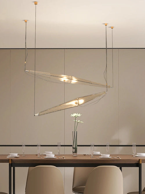 lustre nordique de luxe moderne pour restaurant bar en acier inoxydable led - vue 2 sur 9