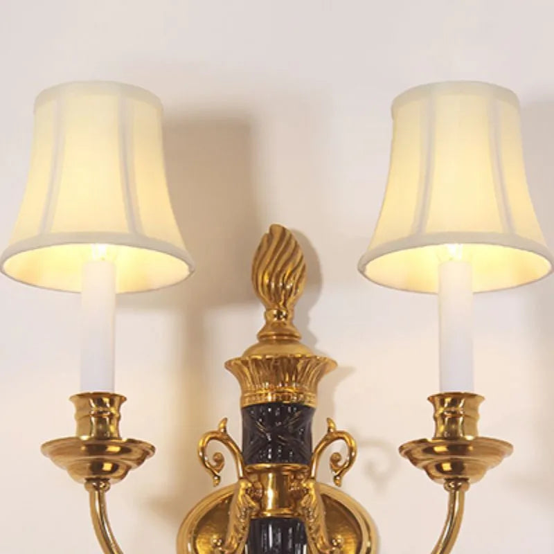 applique murale double tête style nordique en cuivre led rétro - vue 6 sur 8