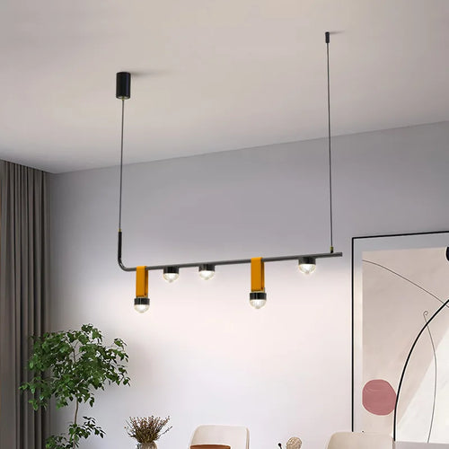 suspension design en cuir pour intérieur lumineux et élégant - vue 2 sur 7
