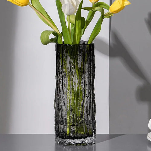 vase en verre transparent pour arrangement floral décoratif - vue 3 sur 7