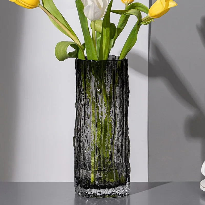 vase en verre transparent pour arrangement floral décoratif - vue 2 sur 7