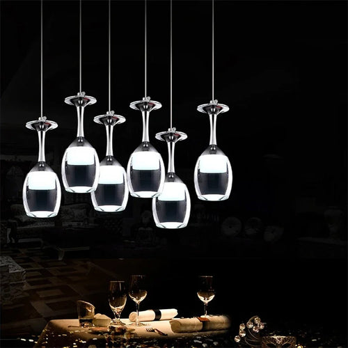 suspension modernes en verre de vin pour bar café - vue 5 sur 16