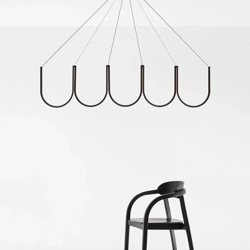 suspension LED design moderne idéale pour intérieur hôtel villa - vue 5 sur 9