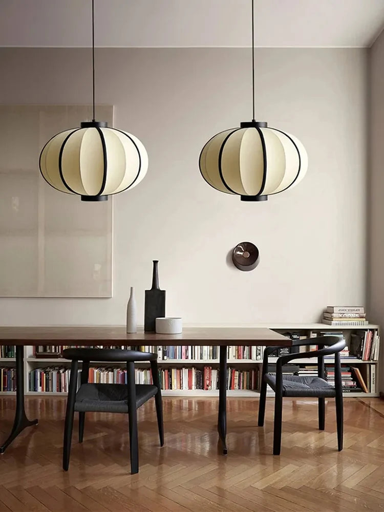 lustre moderne en tissu pour décoration intérieure et restaurant - vue 4 sur 8