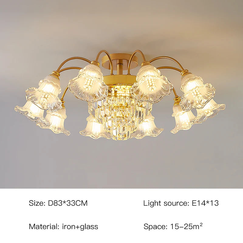 lustre rétro en cristal pour décoration intérieure élégante - vue 11 sur 18