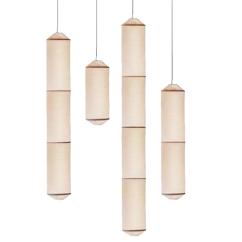 suspension cylindrique en tissu pour décoration intérieure élégante - vue 6 sur 12
