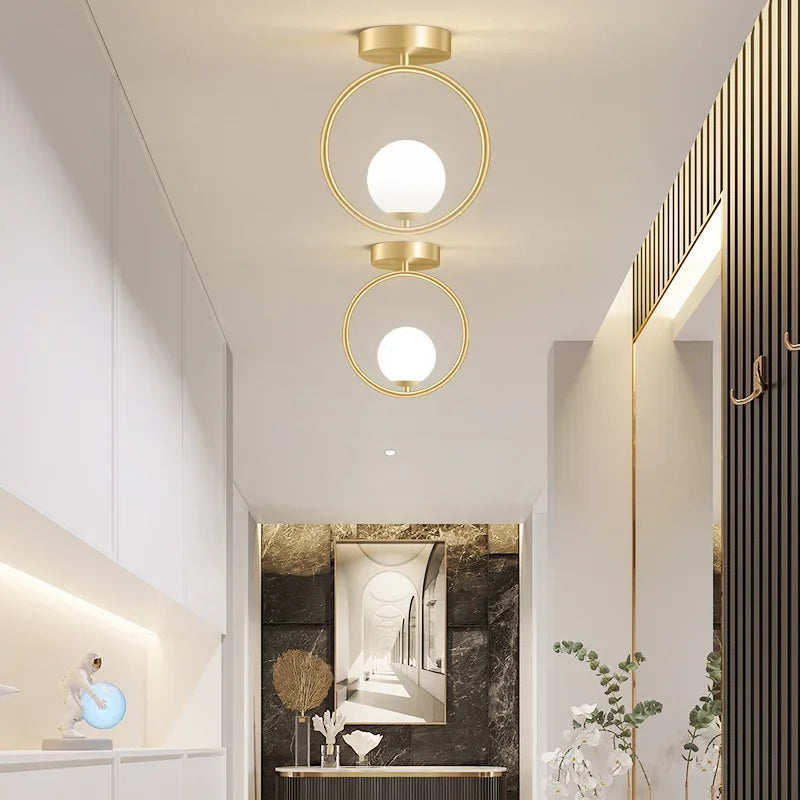 plafonnier moderne en verre pour éclairage intérieur décoratif - vue 5 sur 10