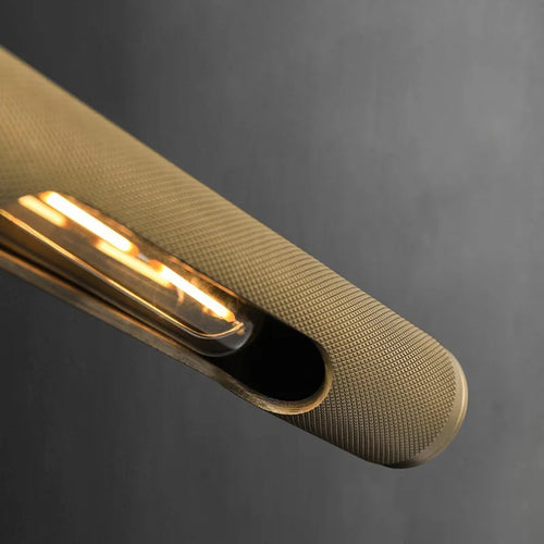 applique murale led minimaliste industrielle en laiton brossé - vue 5 sur 17
