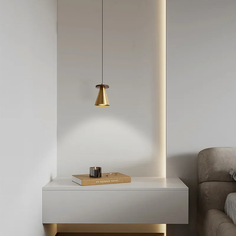 suspension moderne en cuivre noir et or pour intérieur - vue 2 sur 12