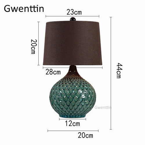 lampes de table en céramique vintage avec éclairage led moderne - vue 11 sur 12