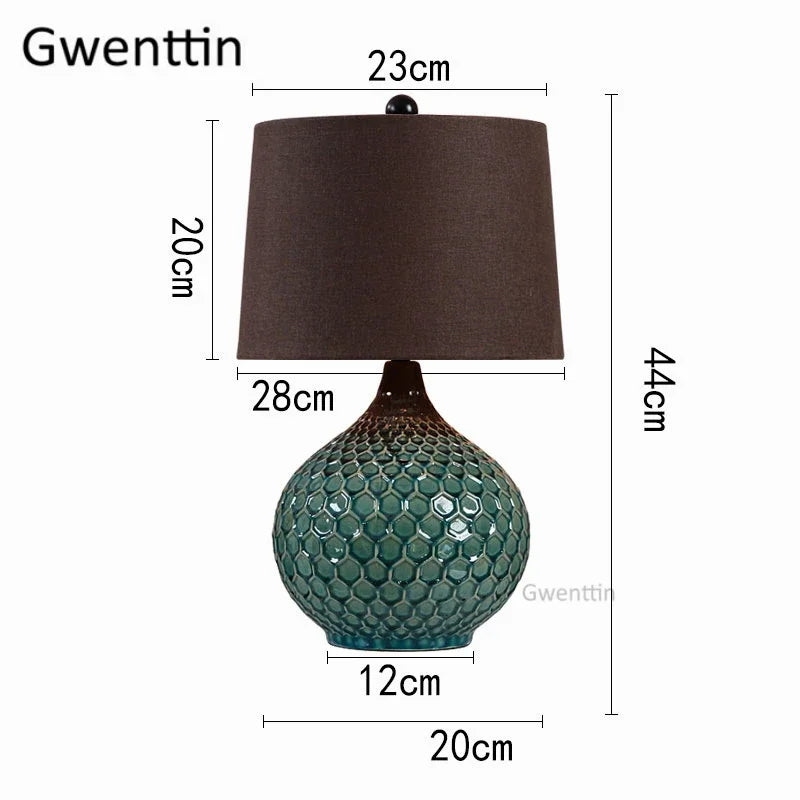 lampes de table en céramique vintage avec éclairage led moderne - vue 11 sur 12