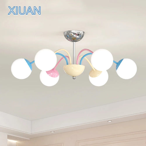 lustre bulle coloré moderne pour intérieur suspendu - vue 2 sur 8