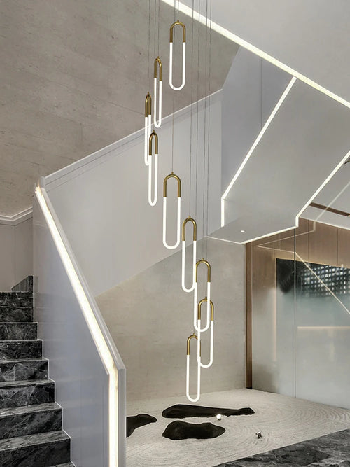 suspension moderne design nordique éclairage led loft élégant - vue 3 sur 15