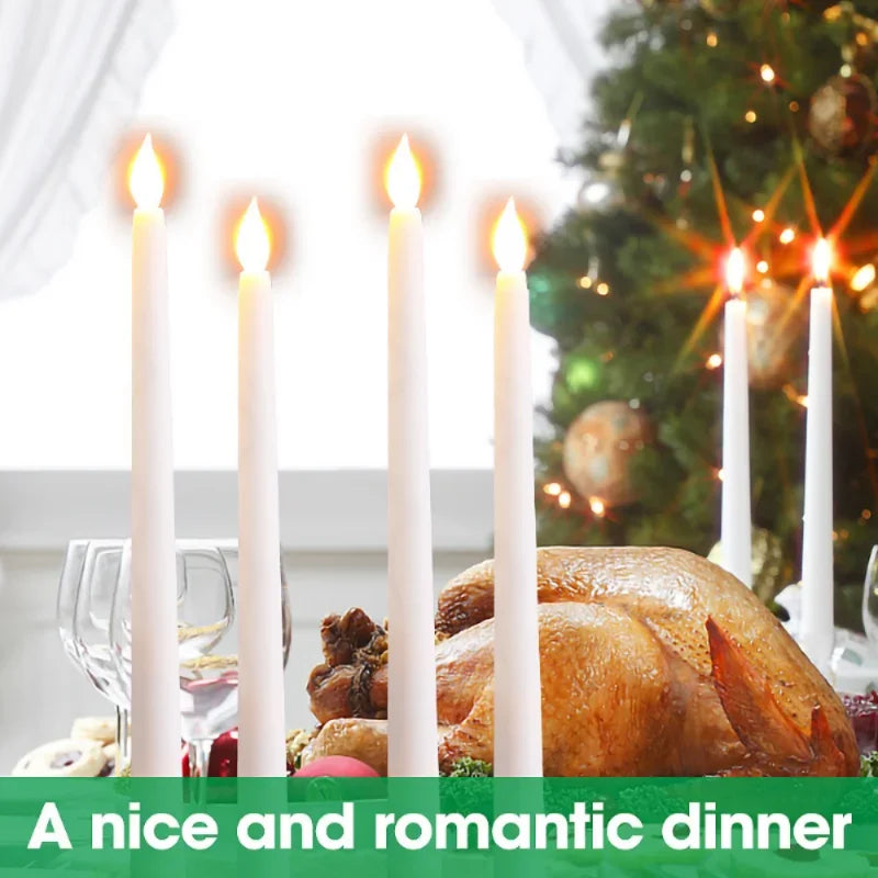 lot de bougies led scintillantes sans flamme pour décoration de noël - vue 4 sur 15