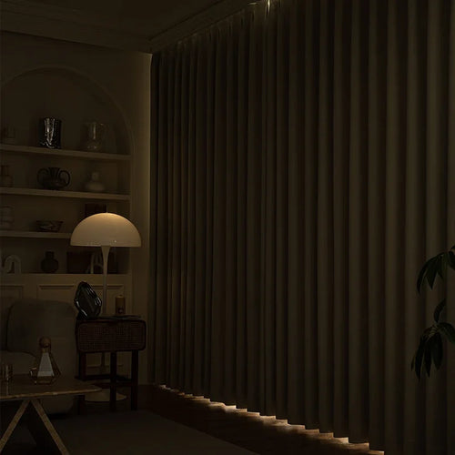 Rideau occultant moderne plissé pour salon et chambre - vue 7 sur 10