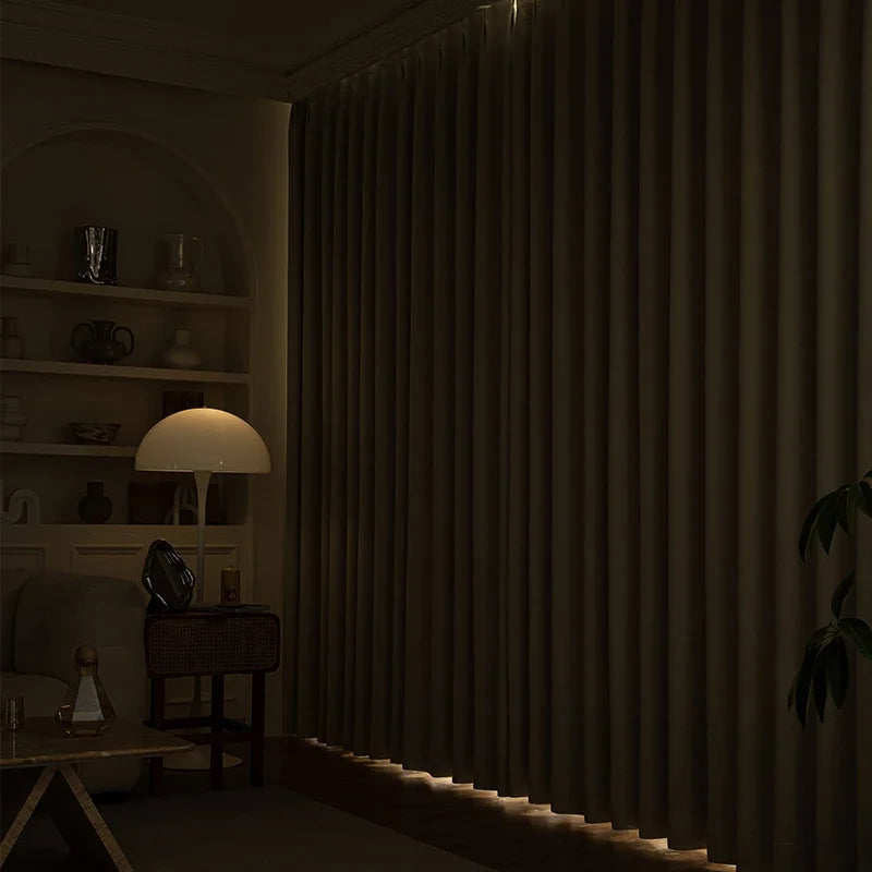 Rideau occultant moderne plissé pour salon et chambre - vue 6 sur 10