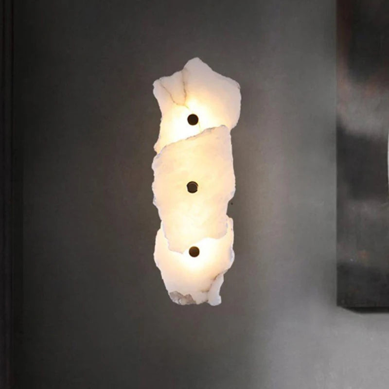 applique murale led créative feuilles de marbre pour hôtel de luxe - vue 3 sur 11