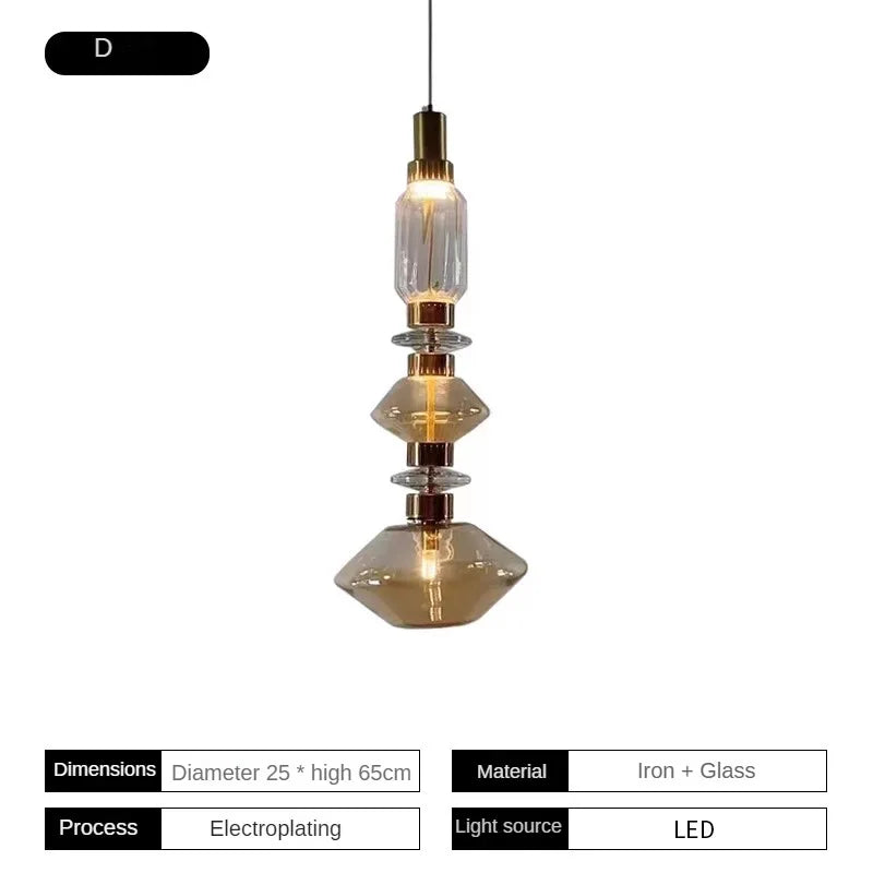 suspension décorative en verre style post-moderne pour divers espaces - vue 13 sur 13
