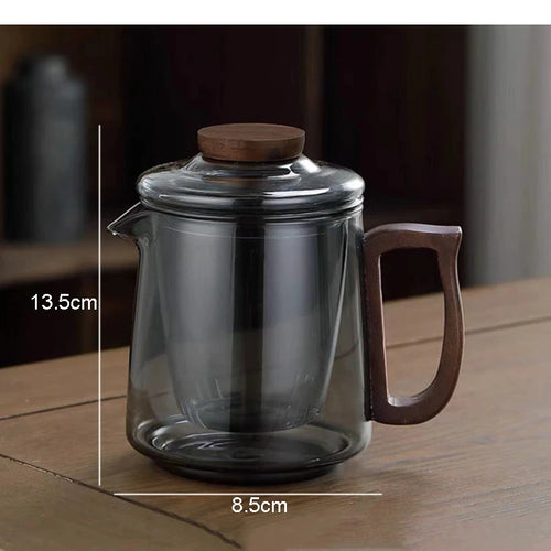 Théière en verre portative avec tasses style moderne - vue 7 sur 7