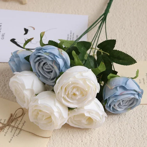 bouquet de roses artificielles en soie pour décoration élégante - vue 17 sur 17