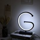 lampe usb créative en forme de g pour décoration intérieure