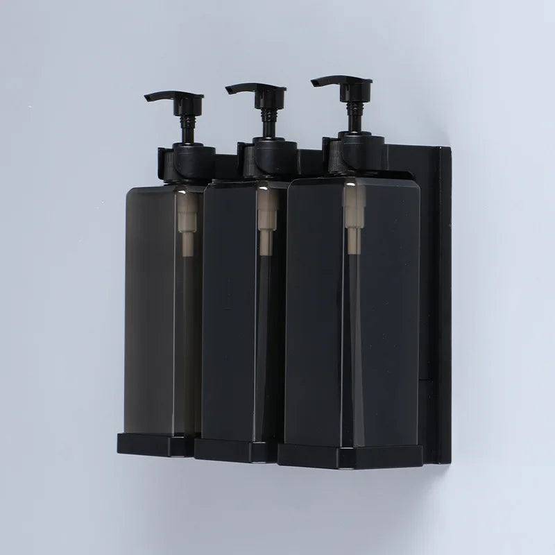 distributeur de shampoing et gel douche avec support mural - vue 12 sur 14