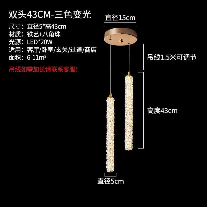 lampe de chevet moderne en cristal pour décoration intérieure - vue 11 sur 12