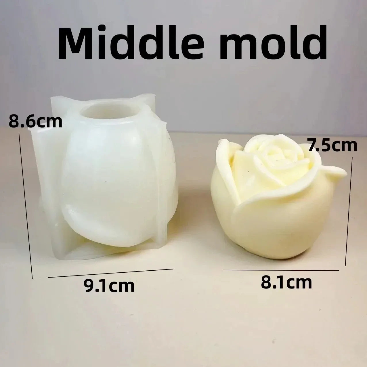 moule en silicone 3d bouquet de roses pour bougie - vue 11 sur 18