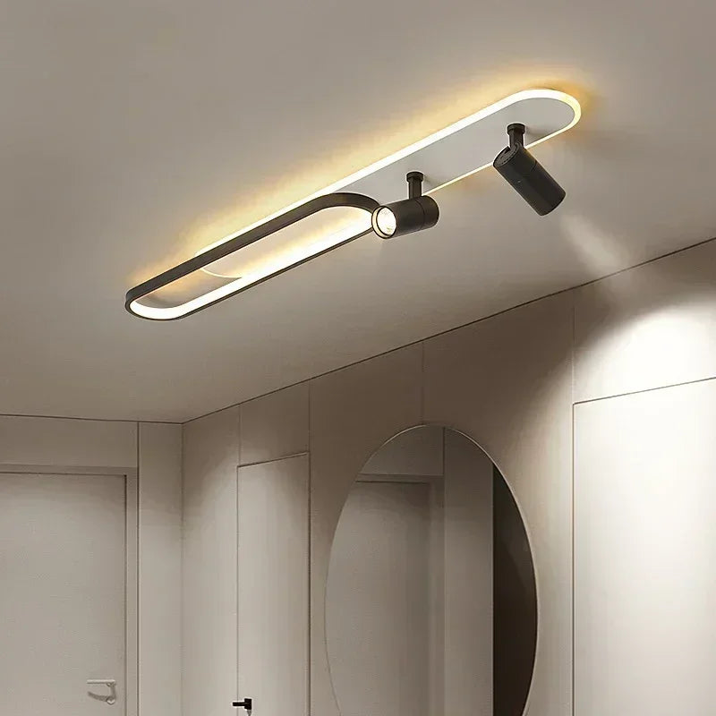 plafonnier moderne à leds avec projecteur pour décoration maison - vue 3 sur 26
