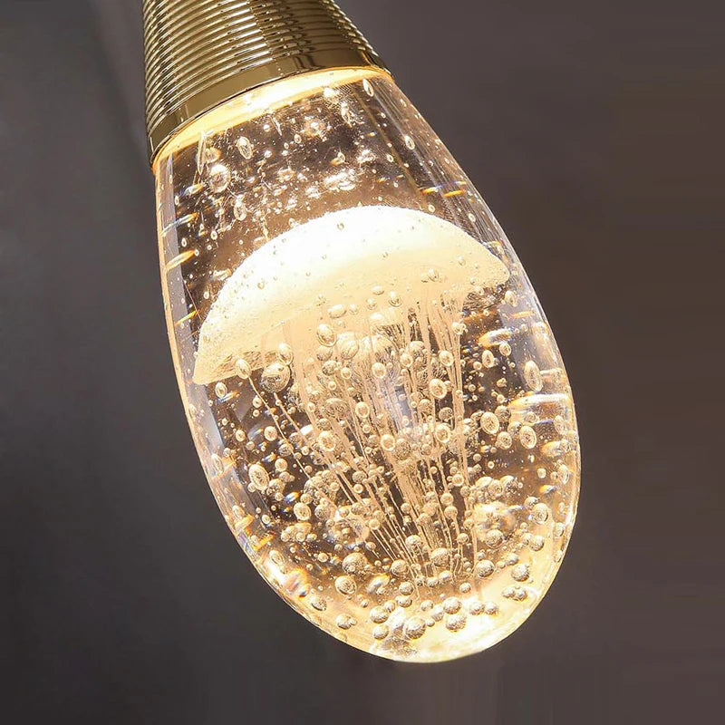 lustre nordique en cristal pour décoration moderne et élégante - vue 5 sur 12