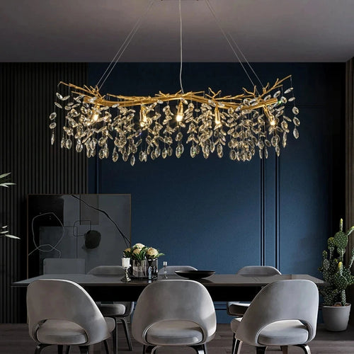 lustre en cristal de luxe pour décoration intérieure élégante - vue 4 sur 10