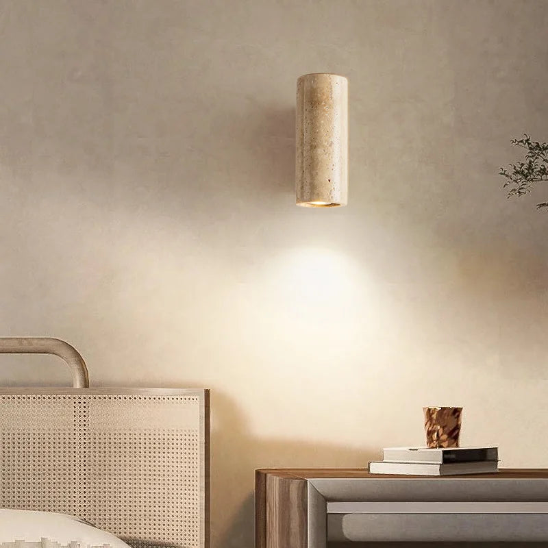 applique murale led en pierre naturelle décoration nordique - vue 3 sur 8