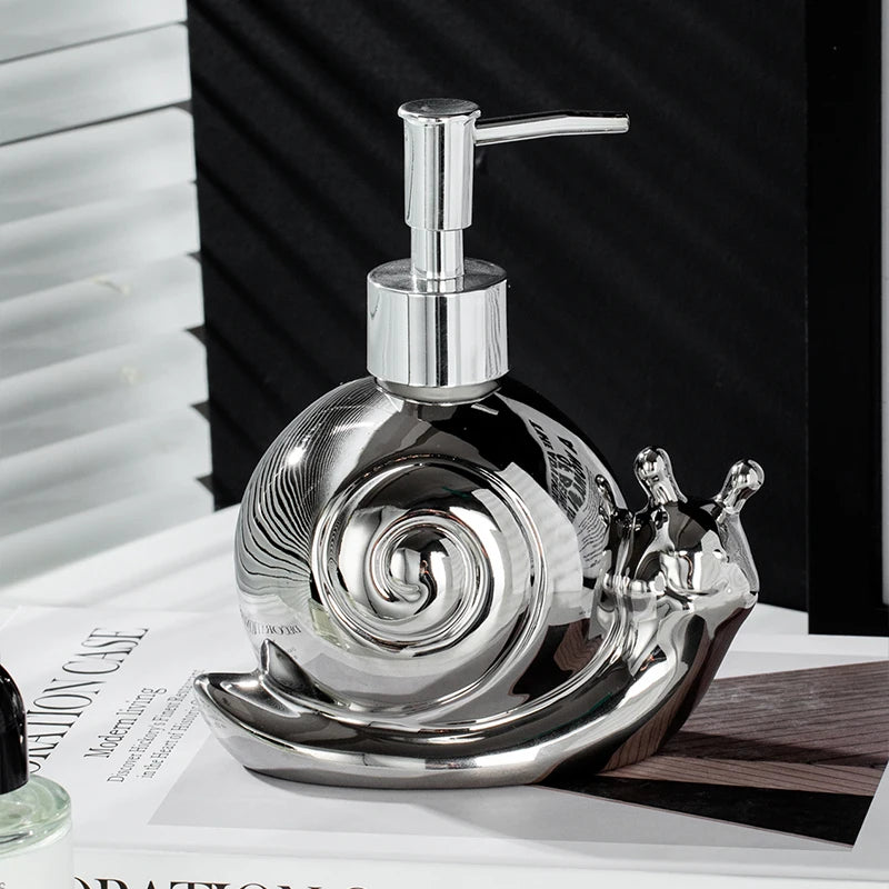 distributeur de savon en céramique décoratif moderne pour salle de bain - vue 16 sur 16