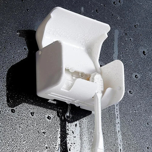support mural pour brosse à dents et dentifrice sans perçage - vue 4 sur 8