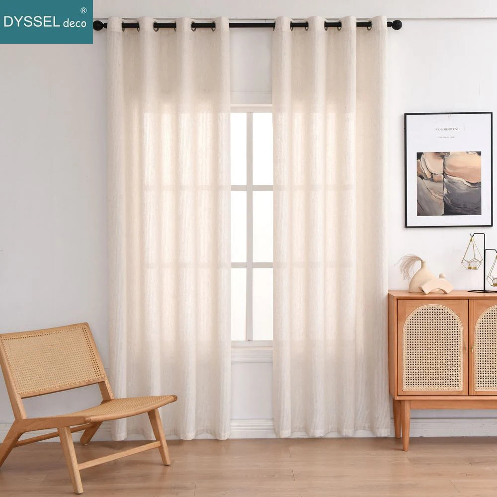 Rideau moderne à rayures style européen salon chambre - vue 2 sur 7