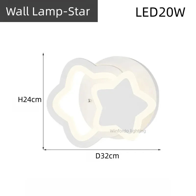 lustre led moderne créatif pour chambre enfant et salon intérieur - vue 9 sur 13