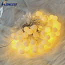 guirlande lumineuse à led en forme de boule pour extérieur et décoration