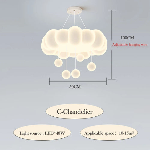 lustre moderne nuages romantique pour chambre enfant décoration intérieur
