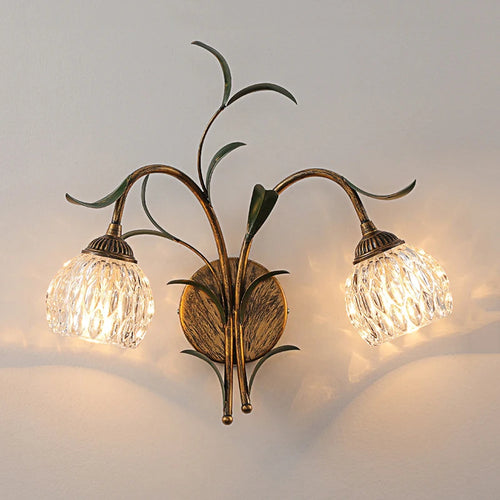 Applique murale style rétro bronze fleur - vue 5 sur 8